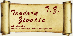 Teodora Životić vizit kartica